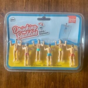 6 Drinking Buddies Drink Markers NWT Bachelorette Party Fun